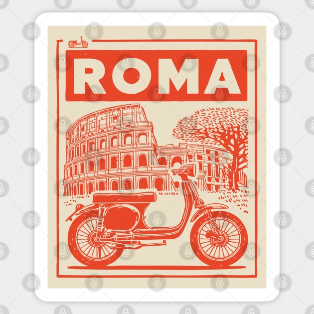Rome Italy Vintage Travel Design Sticker by TuncGK